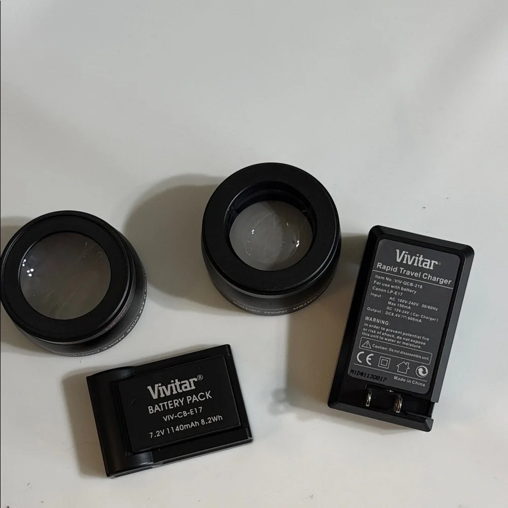 Vivitar Digital Camera Lens and Battery Pack - Black